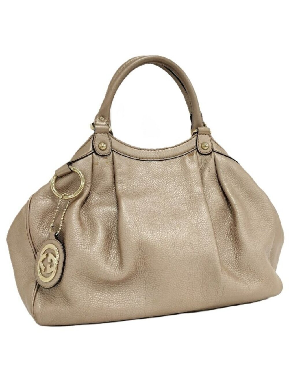 Gucci Handbag Leather Pink Beige
